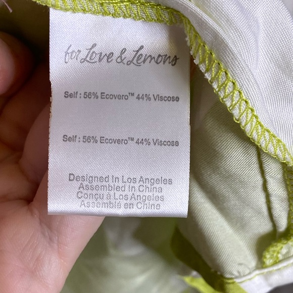 For Love and Lemons Green and White Polkadot Adira Mini Dress Size Large - Picture 9 of 16